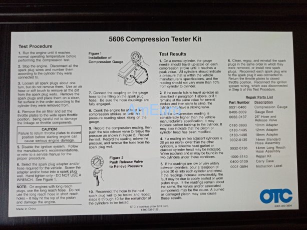 OTC-5606 Компрессометр для бензиновых двигателей